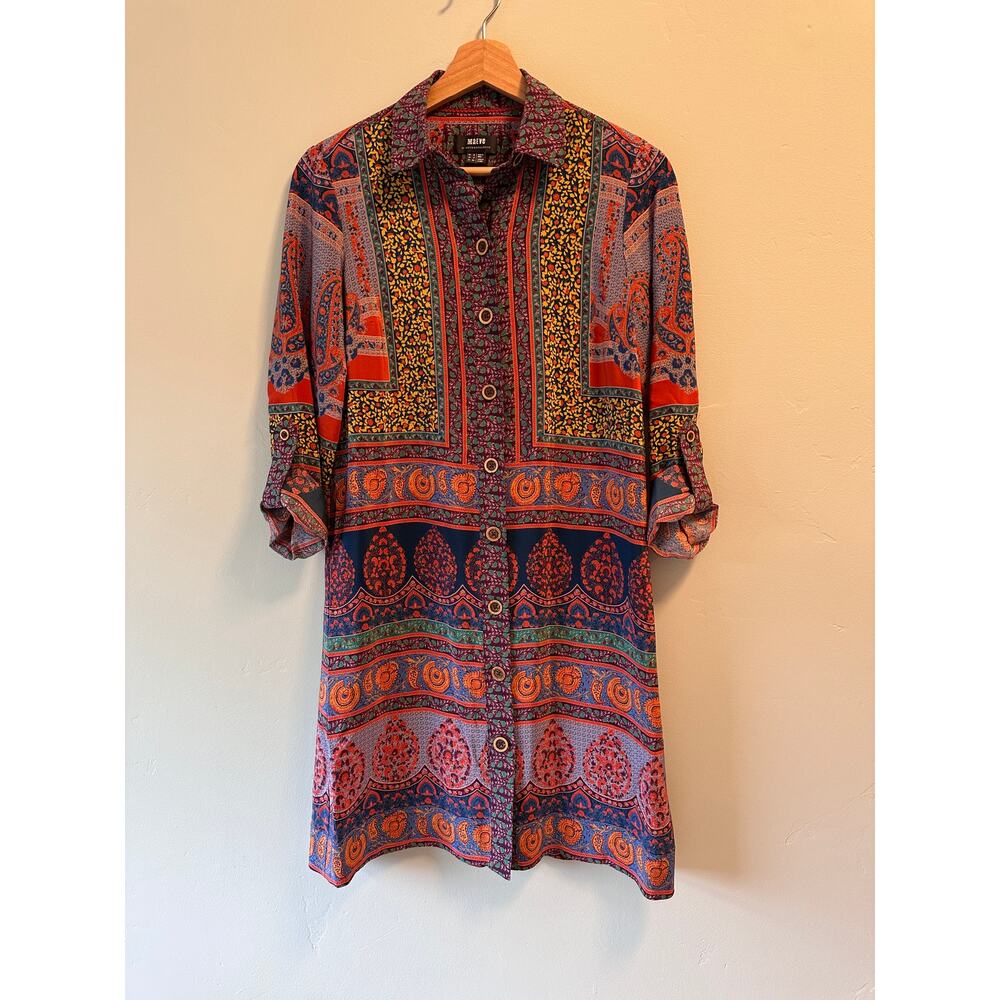 Anthropologie Maeve Casablanca Silk Shirtdress